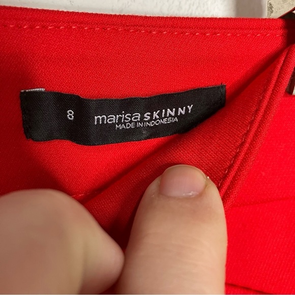 Loft bright red Marisa skinny pants size 8 - Picture 5 of 10